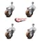 Service Caster 3 Inch High Temp Glass Filled Nylon Wheel Swivel 12mm Threaded Stem Caster Set SCC-TS20S314-GFNSHT-M1215-4 - alternate 5